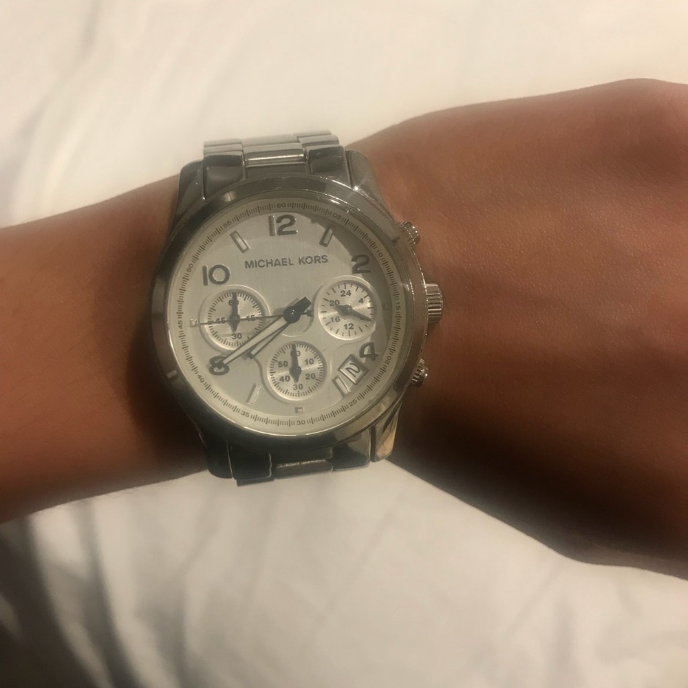 Authentic Silver Michael Kors Watch - image 2